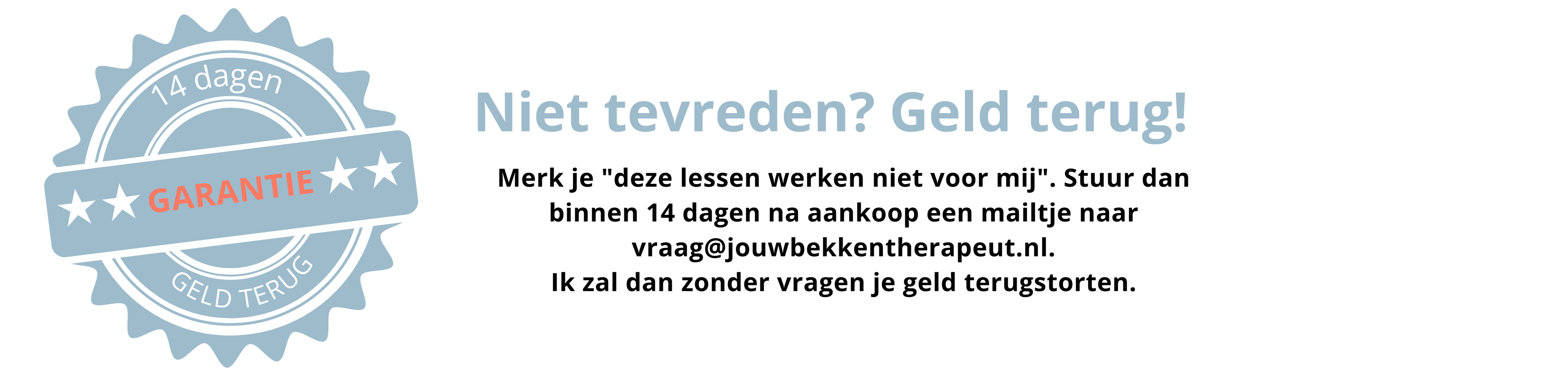 Garantie Jouwbekkentherapeut